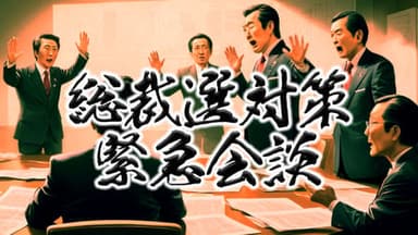 総裁選対策緊急会談 background image